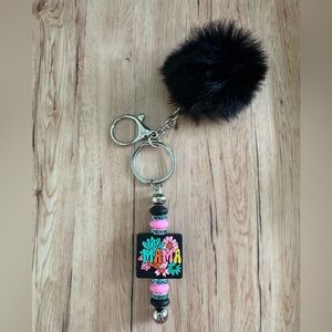 Handmade beaded keychain